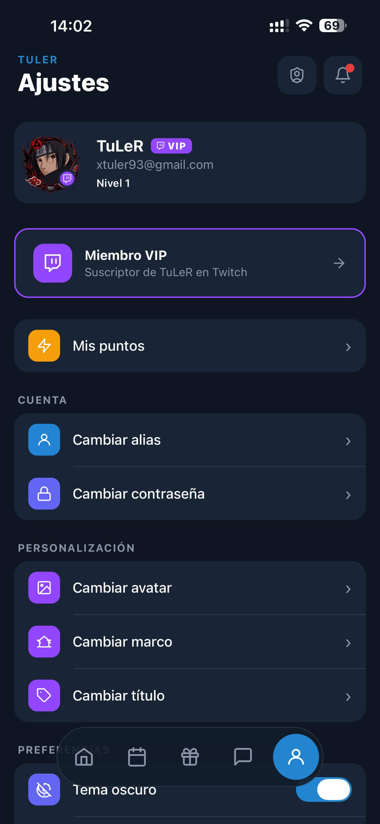 TuLeR Ajustes
